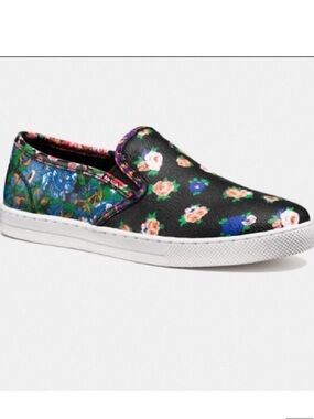 Coach floral slip on sneakers sz 6.5